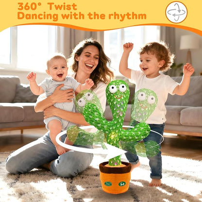 Dancing Talking Cactus Toy Singing Record Repeat What You Say