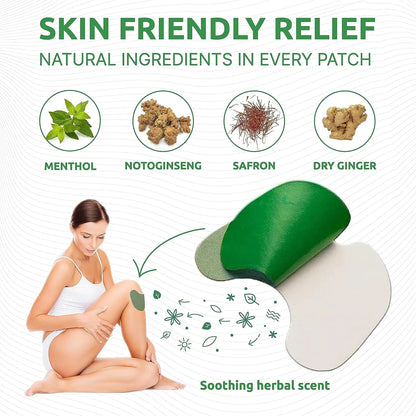 Warming Herbal Plaster Patches | Knee Patches | Heat Patches for Women and Men (24 Count)
