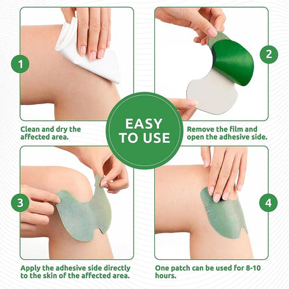 Warming Herbal Plaster Patches | Knee Patches | Heat Patches for Women and Men (24 Count)